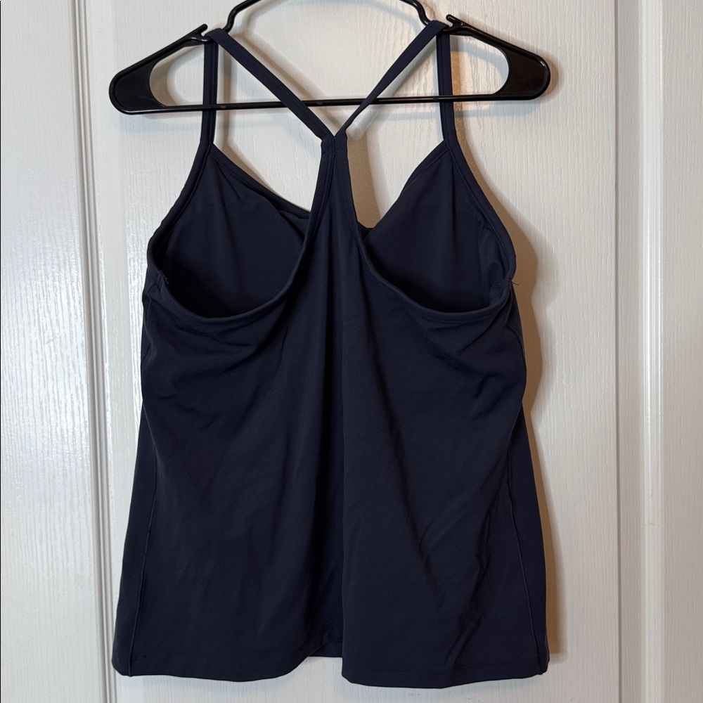 Aerie Offline Athletic Racerback Tank Top Built in Bra Navy Blue XXL - Picture 4 of 10